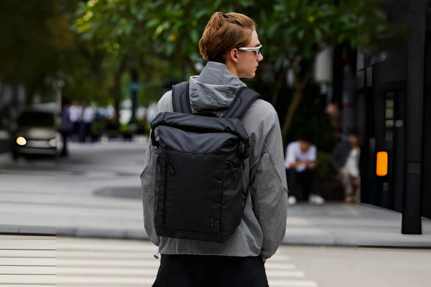 Kingsons KS3335W: Durable Water-Resistant Roll-Top Backpack for Commuting