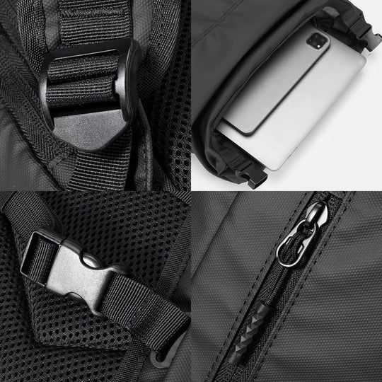 Kingsons KS3335W: Durable Water-Resistant Roll-Top Backpack for Commuting