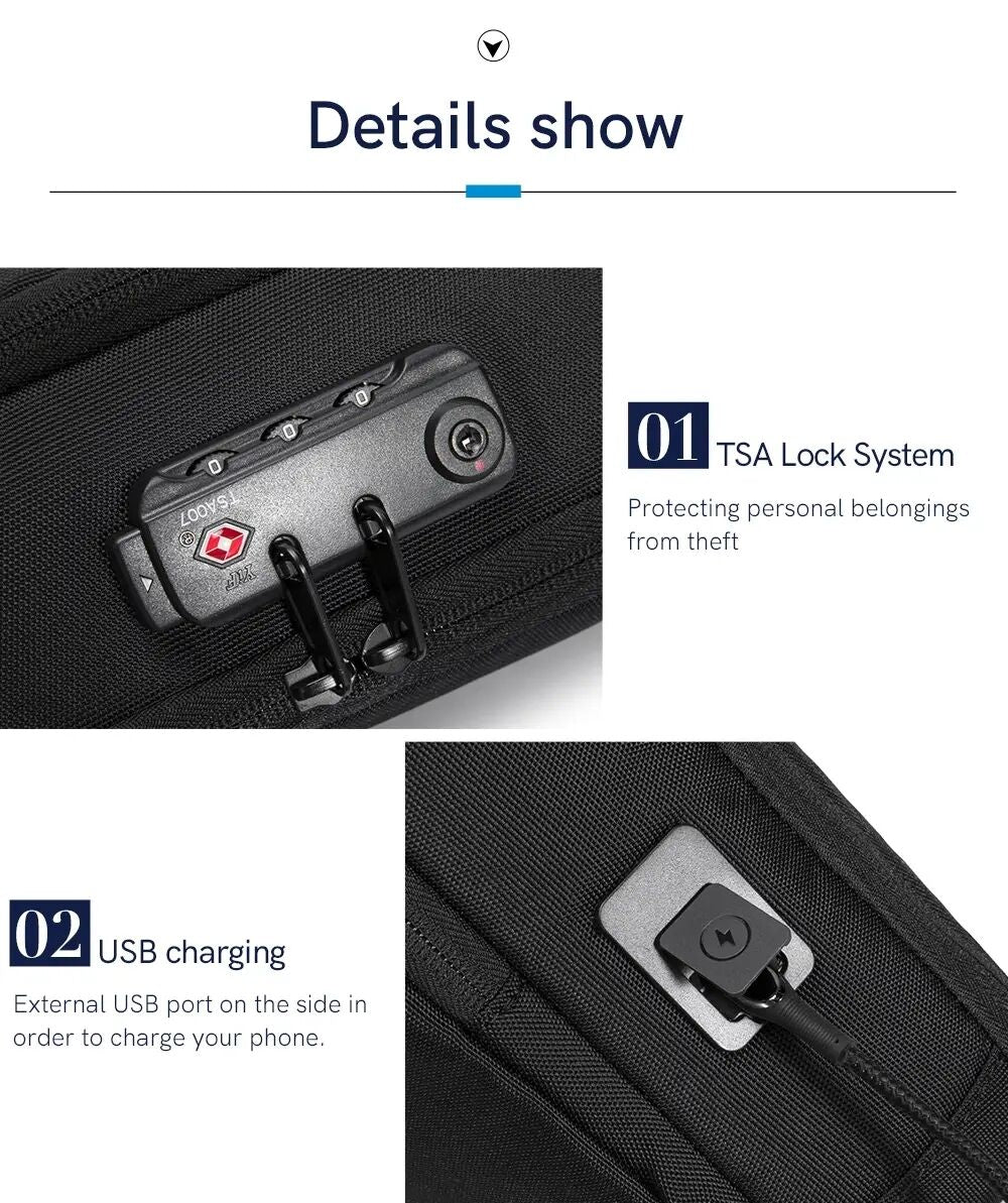 Kingsons Anti-theft Sling Bag - KS3331W