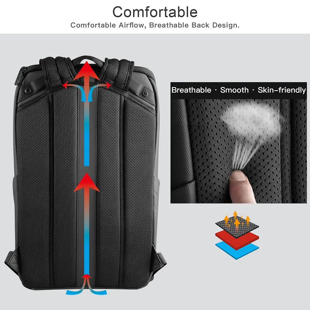Kingsons Durable Casual Lightweight Waterproof Foldable ultra Slim Laptop Backpack Computer Laptop Bag for Men
