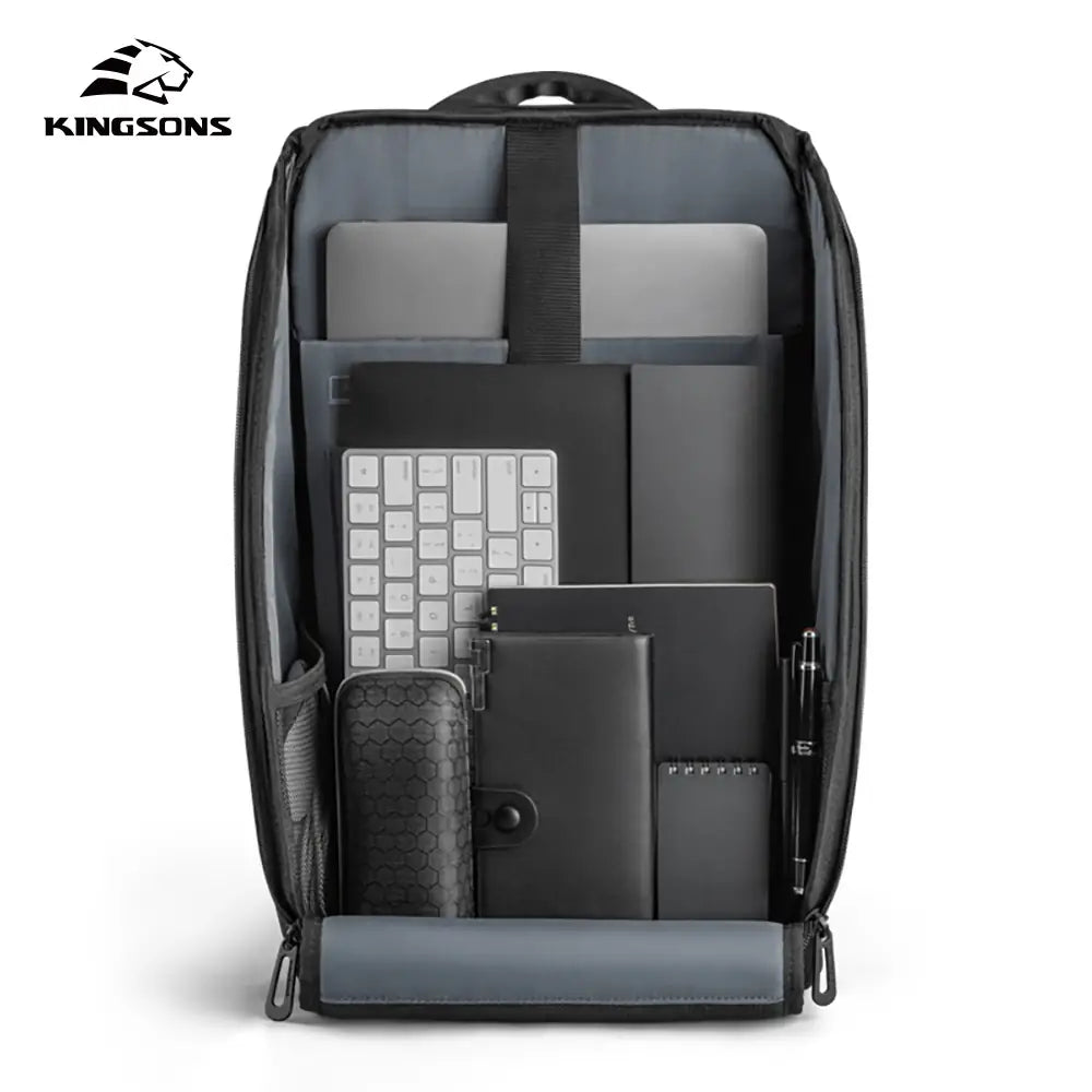Kingsons Durable Casual Lightweight Waterproof Foldable ultra Slim Laptop Backpack Computer Laptop Bag for Men