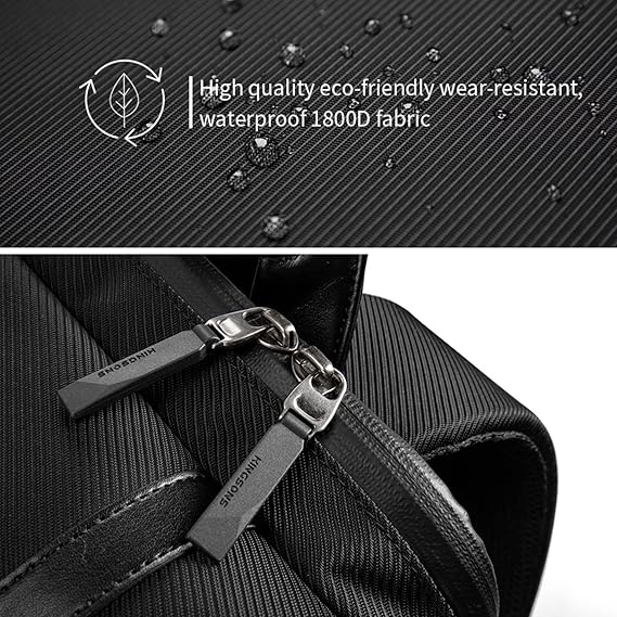 KINGSONS - KS3238W Travel Laptop Backpack – Waterproof, Anti-Theft, USB Charging Daypack for Business & Everyday Commutes
