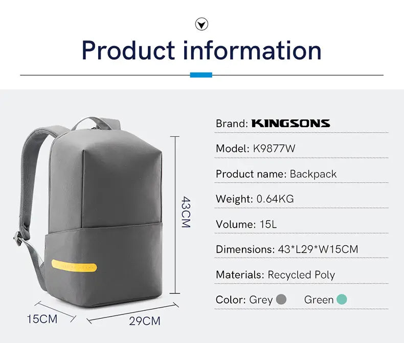 Travel Laptop Backpack K9877W