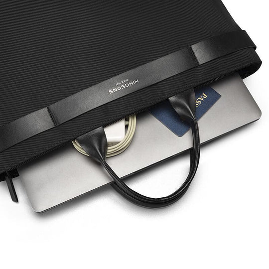 Versatile Laptop Backpack Briefcase: KS3257W Fashionable 15.6 Inch Business Briefcase Handbag for Men and Women - Waterproof Top-Handle Computer Bag in Classic Black