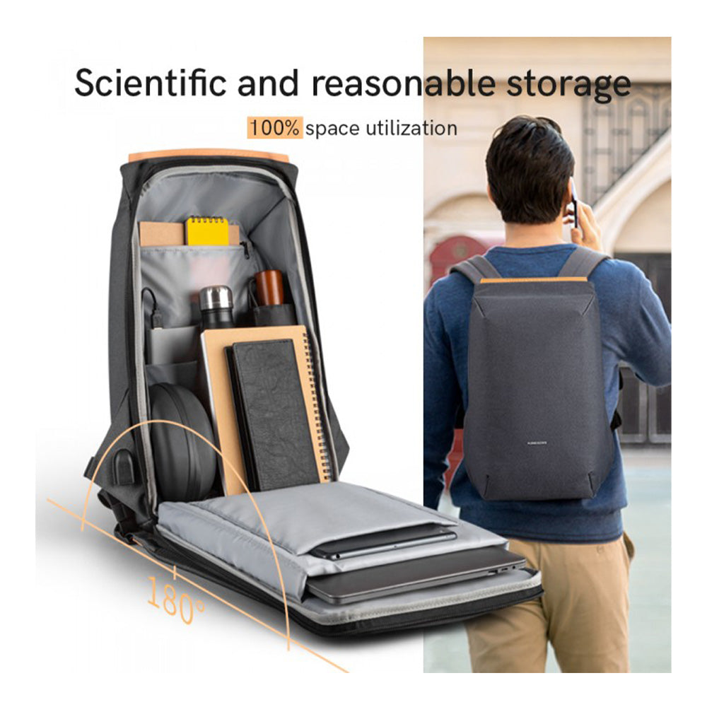 Water-Repellent Laptop Backpack with USB Charging Port KS3207W